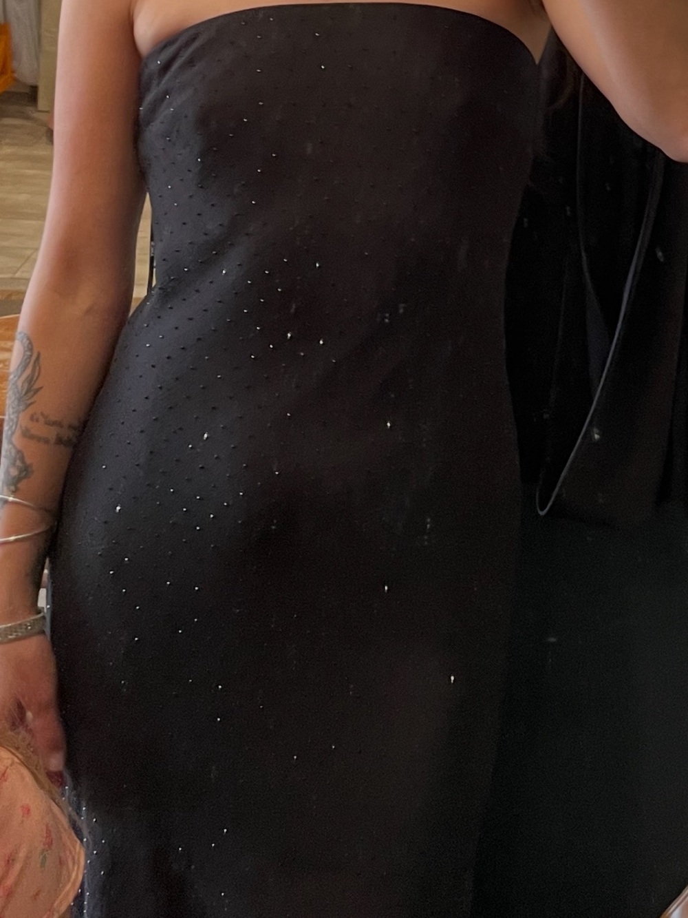 AMUR Black Evening Dress with Subtle Sparkle